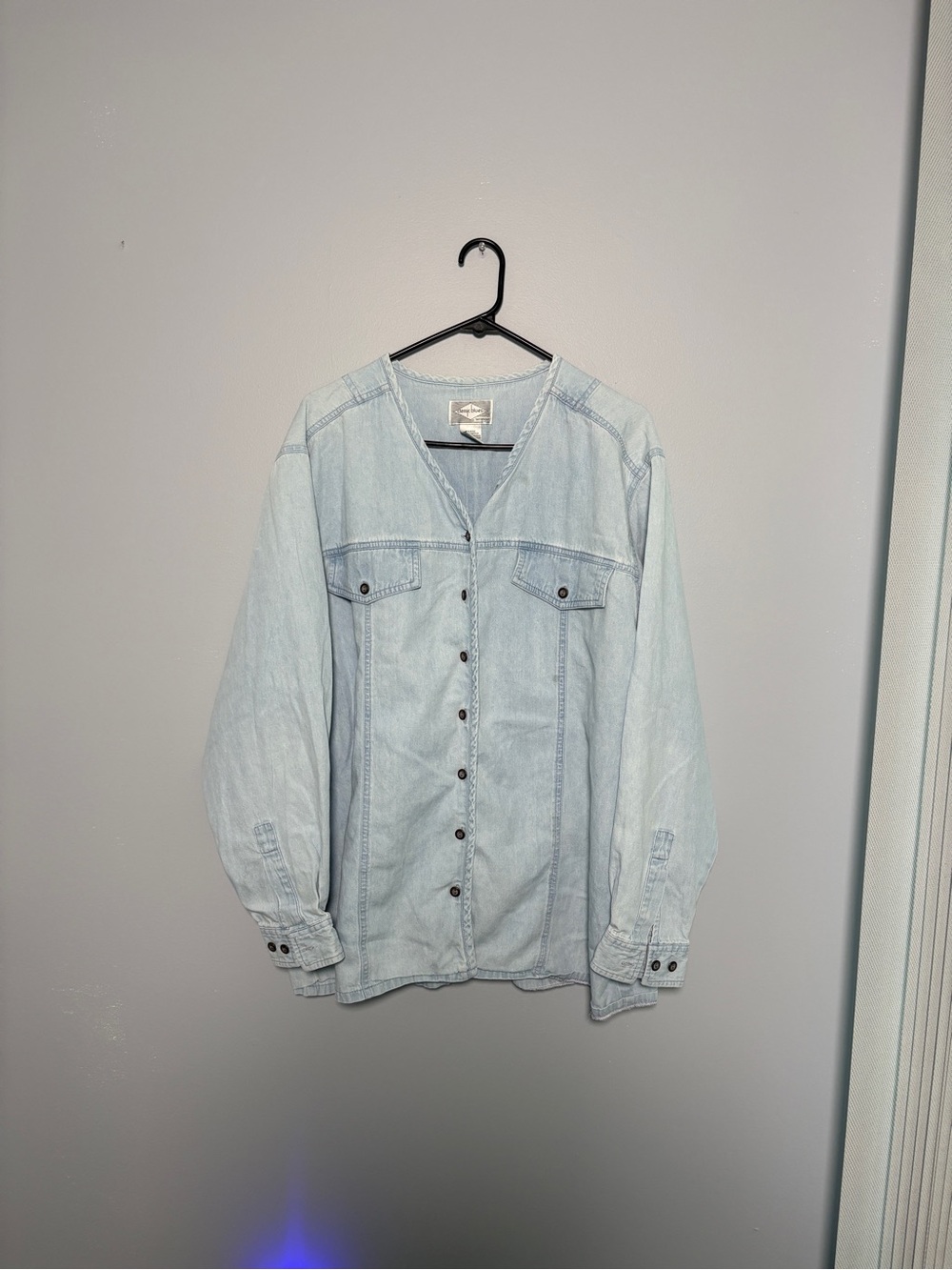 Wrangler Light Blue Denim Button-Up Jacket